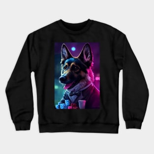 German Shepherd Poker Player Crewneck Sweatshirt